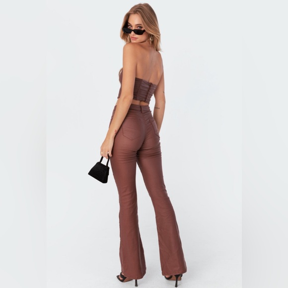 Edkited leather pants - Picture 2 of 3